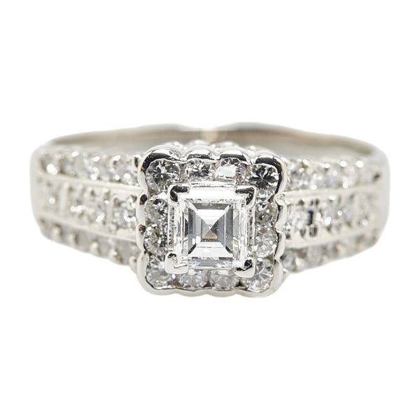 Pt900 プラチナ ダイヤ0.34ct ダイヤ0.70ct リング 指輪 レディース 12号 【中古】