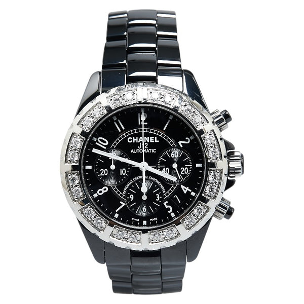 シャネル J12 腕時計 H1178 自動巻き ブラック文字盤 ステンレススチール セラミック メンズ CHANEL 【中古】