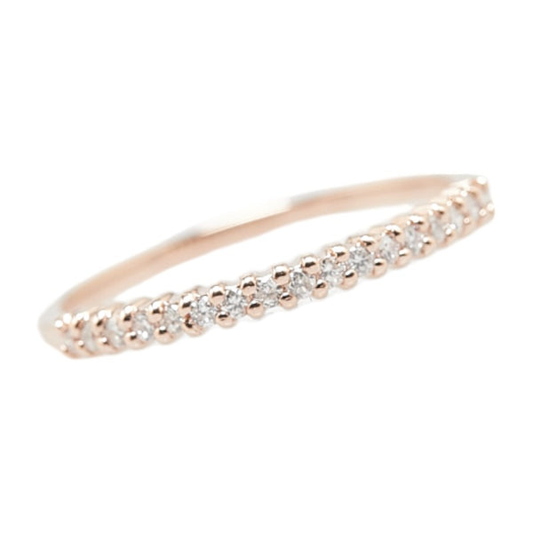 クミキョク K10PG ピンクゴールド ダイヤ0.10ct ピンキー リング 指輪 レディース 組曲 5号 【中古】