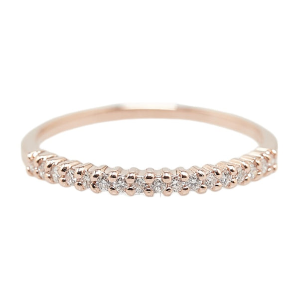 クミキョク K10PG ピンクゴールド ダイヤ0.10ct ピンキー リング 指輪 レディース 組曲 5号 【中古】