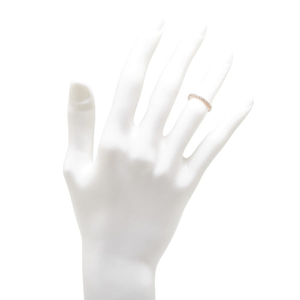 クミキョク K10PG ピンクゴールド ダイヤ0.10ct ピンキー リング 指輪 レディース 組曲 5号 【中古】