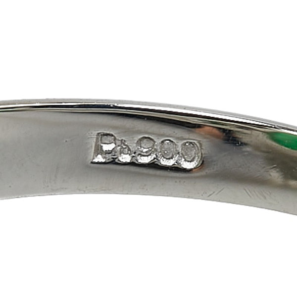 Pt900 プラチナ 翡翠 ダイヤ0.62ct リング 指輪 レディース 10号 【中古】