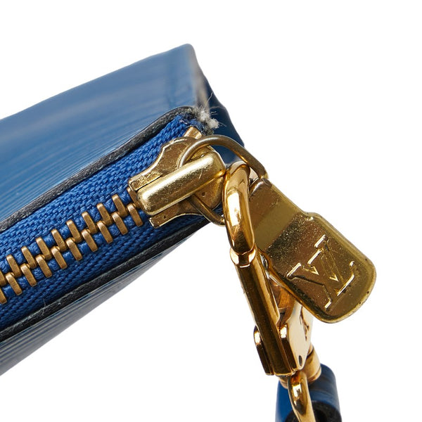 ルイ ヴィトン エピ ポシェット アクセソワール ハンドバッグ アクセサリーポーチ  M52945 トレドブルー レザー レディース LOUIS VUITTON 【中古】