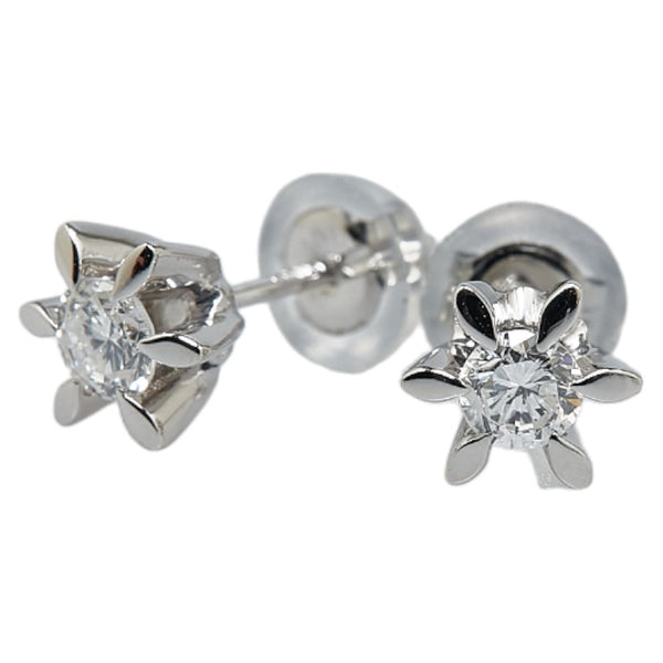 Pt900 プラチナ ダイヤ0.30ct スタッドピアス レディース 【中古】