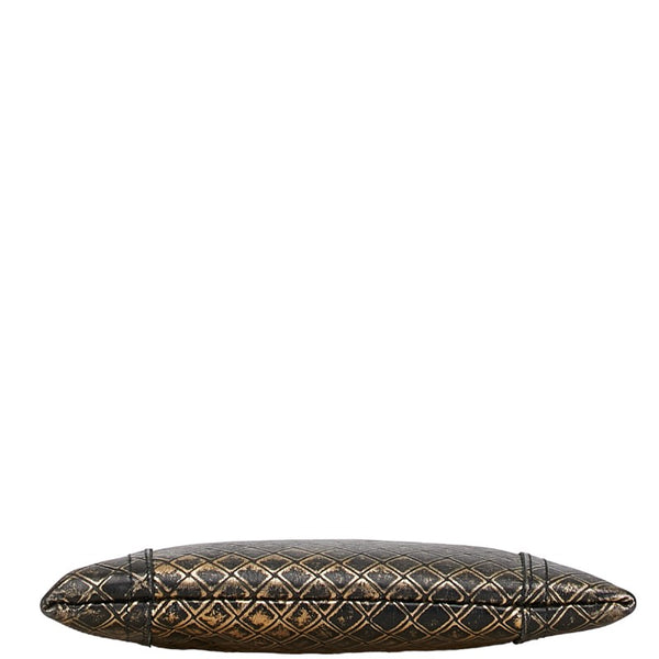 ボッテガヴェネタ イントレチャート ポーチ ゴールド レザー レディース BOTTEGAVENETA 【中古】