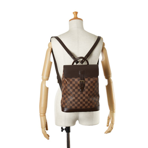 ルイ ヴィトン ダミエ ソーホー リュック バックパック N51132 ブラウン PVC レザー レディース LOUIS VUITTON 【中古】