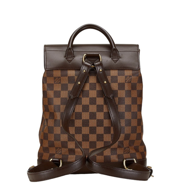 ルイ ヴィトン ダミエ ソーホー リュック バックパック N51132 ブラウン PVC レザー レディース LOUIS VUITTON 【中古】