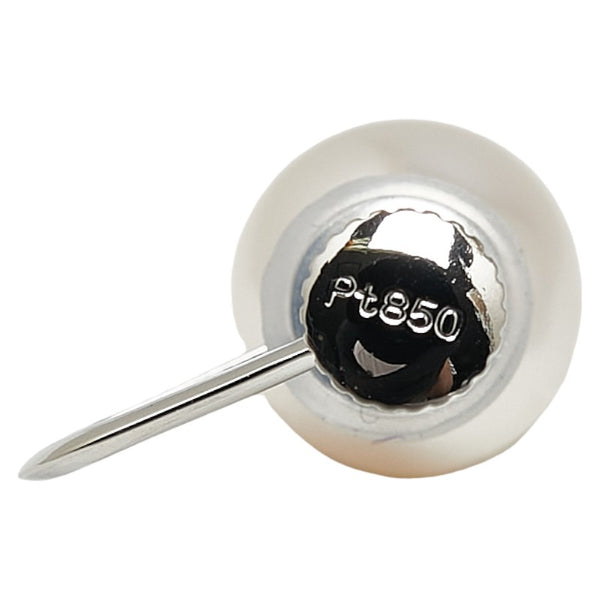Pt850 プラチナ アコヤパール8mm イヤリング レディース 【中古】
