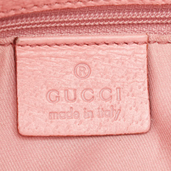 グッチ GGキャンバス トートバッグ 120836 ピンク ベージュ キャンバス レザー レディース GUCCI 【中古】