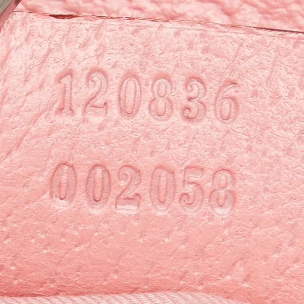 グッチ GGキャンバス トートバッグ 120836 ピンク ベージュ キャンバス レザー レディース GUCCI 【中古】