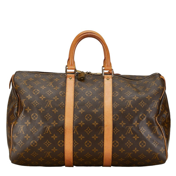 ルイ ヴィトン モノグラム キーポル45 ボストンバッグ M41428 ブラウン PVC レザー レディース LOUIS VUITTON 【中古】