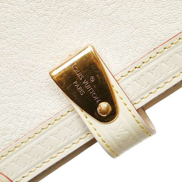 ルイ ヴィトン スハリ パルトネール アジェンダPM 手帳カバー R21030 ブロン ホワイト レザー レディース LOUIS VUITTON 【中古】