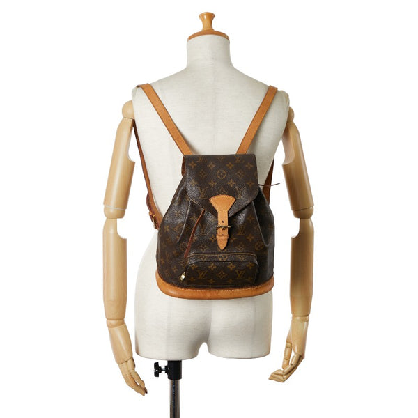 ルイ ヴィトン モノグラム モンスリMM リュック バックパック M51136 ブラウン PVC レザー レディース LOUIS VUITTON 【中古】