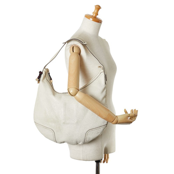 グッチ ワンショルダーバッグ ハンドバッグ 162882 ホワイト レザー レディース GUCCI 【中古】