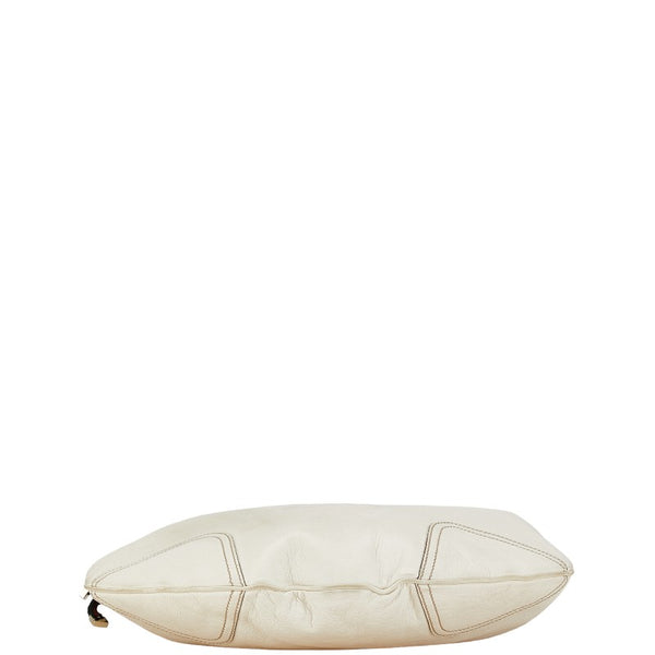 グッチ ワンショルダーバッグ ハンドバッグ 162882 ホワイト レザー レディース GUCCI 【中古】