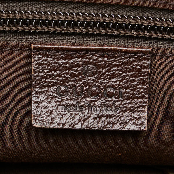 グッチ GGキャンバス トートバッグ 153213 ブラウン キャンバス レザー レディース GUCCI 【中古】