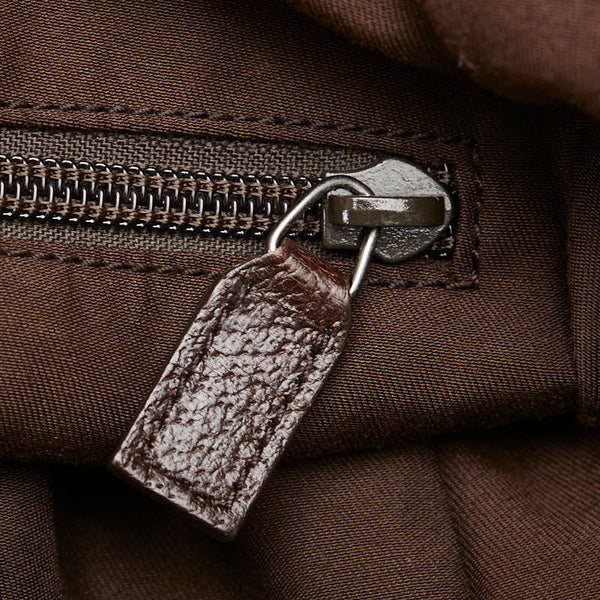 グッチ GGキャンバス トートバッグ 153213 ブラウン キャンバス レザー レディース GUCCI 【中古】