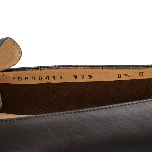 サルヴァトーレフェラガモ ガンチーニ ローファー サイズ：8 1/2 ブラウン レザー メンズ Salvatore Ferragamo 【中古】