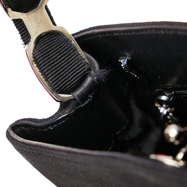 サルヴァトーレフェラガモ ハンドバッグ ショルダーバッグ 2WAY ブラック シルバー キャンバス レディース Salvatore Ferragamo 【中古】