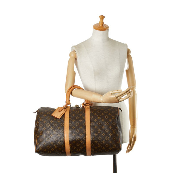 ルイ ヴィトン モノグラム キ－ポル45 ボストンバッグ M41428 ブラウン PVC レザー レディース LOUIS VUITTON 【中古】