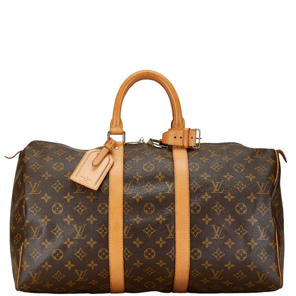 ルイ ヴィトン モノグラム キ－ポル45 ボストンバッグ M41428 ブラウン PVC レザー レディース LOUIS VUITTON 【中古】