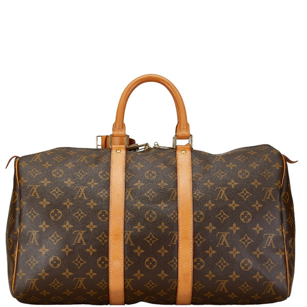 ルイ ヴィトン モノグラム キ－ポル45 ボストンバッグ M41428 ブラウン PVC レザー レディース LOUIS VUITTON 【中古】