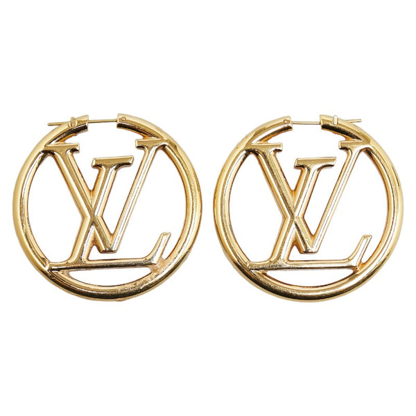 ルイ ヴィトン フープ ルイーズ ピアス M64288 メッキ レディース LOUIS VUITTON 【中古】