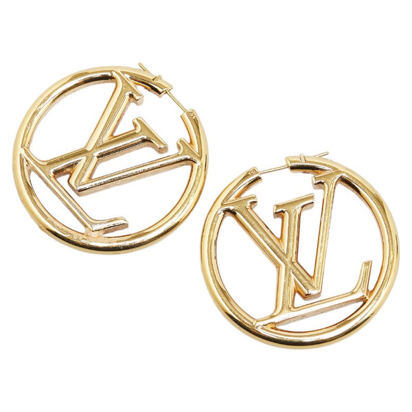 ルイ ヴィトン フープ ルイーズ ピアス M64288 メッキ レディース LOUIS VUITTON 【中古】