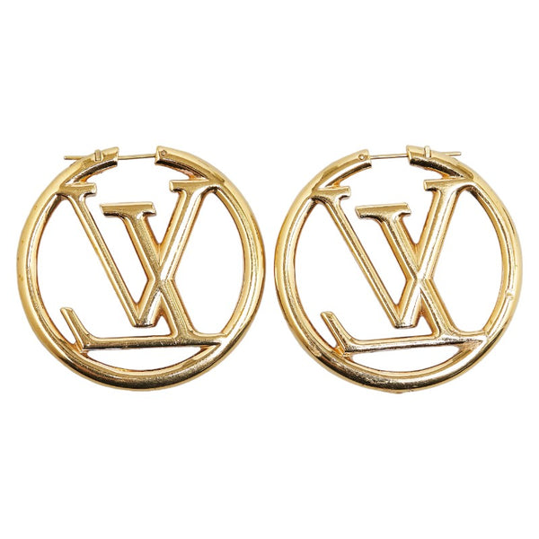 ルイ ヴィトン フープ ルイーズ ピアス M64288 メッキ レディース LOUIS VUITTON 【中古】