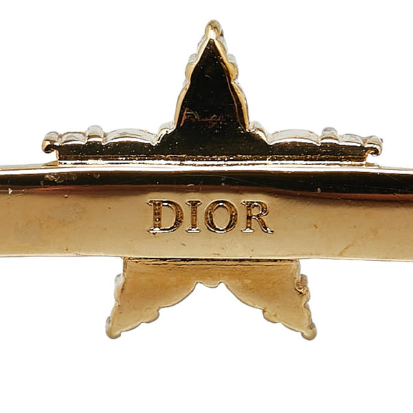 ディオール ロゴ 星 クローバー ラインストーン 髪飾り・かんざし ゴールド メッキ レディース Dior 【中古】