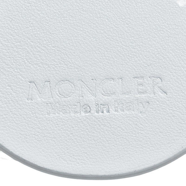 モンクレール ロゴ キーホルダー ホワイト レザー レディース MONCLER 【中古】