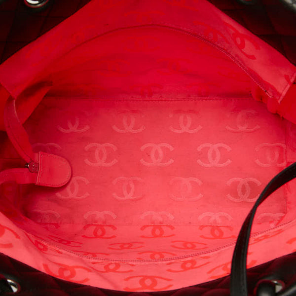 シャネル ココマーク マトラッセ カンボンライン ハンドバッグ トートバッグ ブラック レザー レディース CHANEL 【中古】