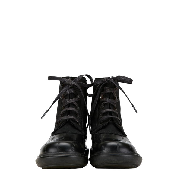 グッチ シェリーライン ブーツ 104 0227 ブラック キャンバス ナイロン レディース GUCCI 【中古】