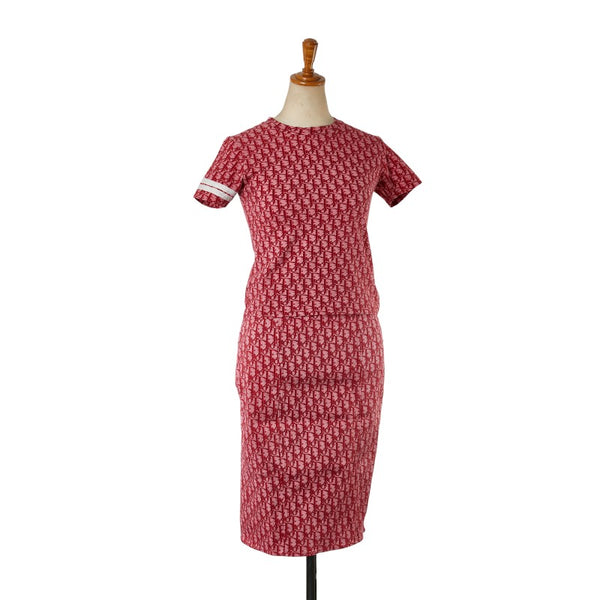 ディオール トロッター T-シャツ スカート セット ピンク コットン レディース Dior 【中古】
