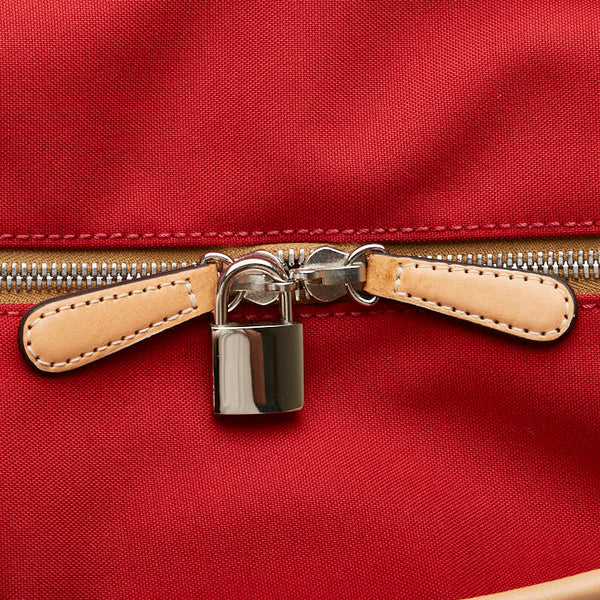 コーチ トートバッグ ショルダーバッグ 25-5968 レッド ベージュ キャンバス レザー レディース COACH 【中古】