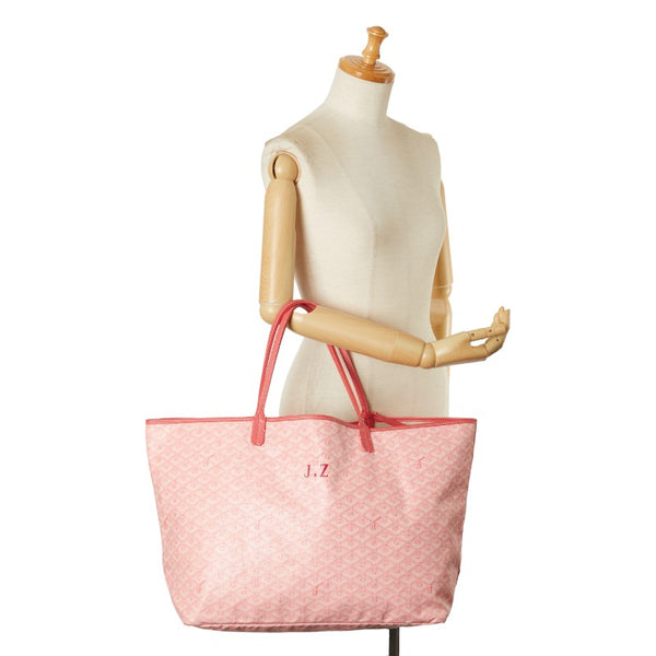 ゴヤール サンルイPM 「J.Z」マーカージュ SAC SAINT LOUIS PINK  ハンドバッグ トートバッグ ローズピンク レザー レディース GOYARD 【中古】