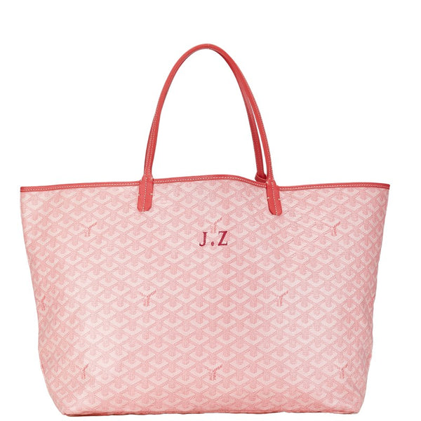 ゴヤール サンルイPM 「J.Z」マーカージュ SAC SAINT LOUIS PINK  ハンドバッグ トートバッグ ローズピンク レザー レディース GOYARD 【中古】
