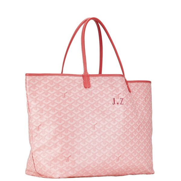 ゴヤール サンルイPM 「J.Z」マーカージュ SAC SAINT LOUIS PINK  ハンドバッグ トートバッグ ローズピンク レザー レディース GOYARD 【中古】