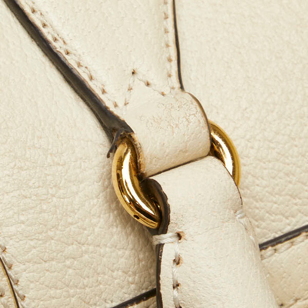 グッチ オフィディア シェリーライン ミニボストン ハンドバッグ ショルダーバッグ 2WAY 524532 ホワイト キャンバス レザー レディース GUCCI 【中古】