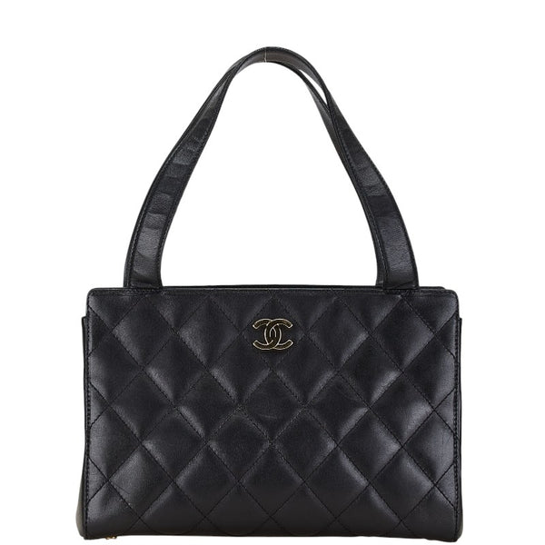シャネル マトラッセ ココマーク ハンドバッグ トートバッグ ブラック レザー レディース CHANEL 【中古】