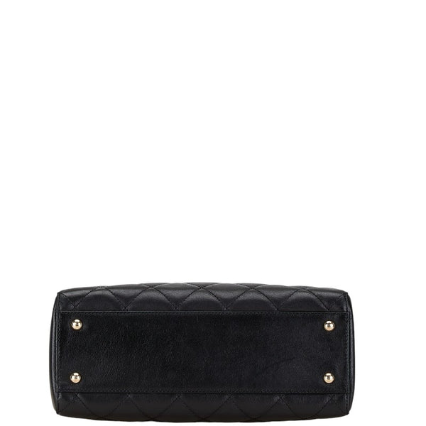 シャネル マトラッセ ココマーク ハンドバッグ トートバッグ ブラック レザー レディース CHANEL 【中古】