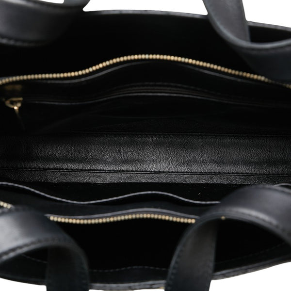 シャネル マトラッセ ココマーク ハンドバッグ トートバッグ ブラック レザー レディース CHANEL 【中古】