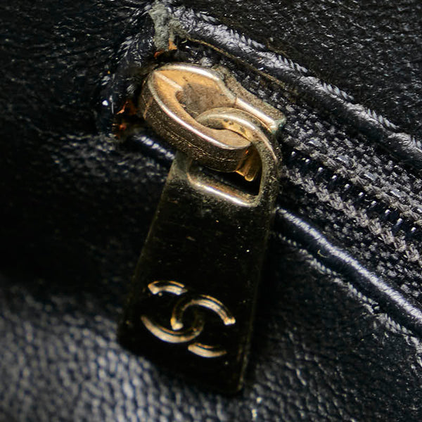 シャネル マトラッセ ココマーク ハンドバッグ トートバッグ ブラック レザー レディース CHANEL 【中古】