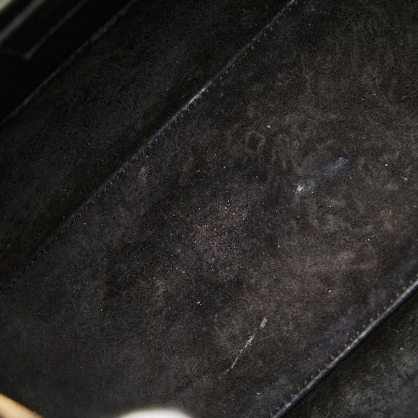 サンローラン チェリー ベイビーダッフル ハンドバッグ ショルダーバッグ 2WAY 330958 ブラック レザー レディース SAINT LAURENT 【中古】