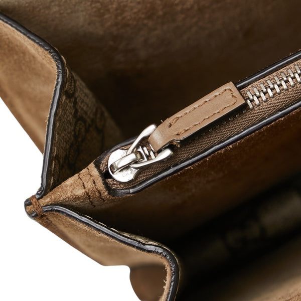 グッチ GGスプリーム デュオニュソス チェーン ショルダーバッグ 400249 ベージュ PVC レザー レディース GUCCI 【中古】