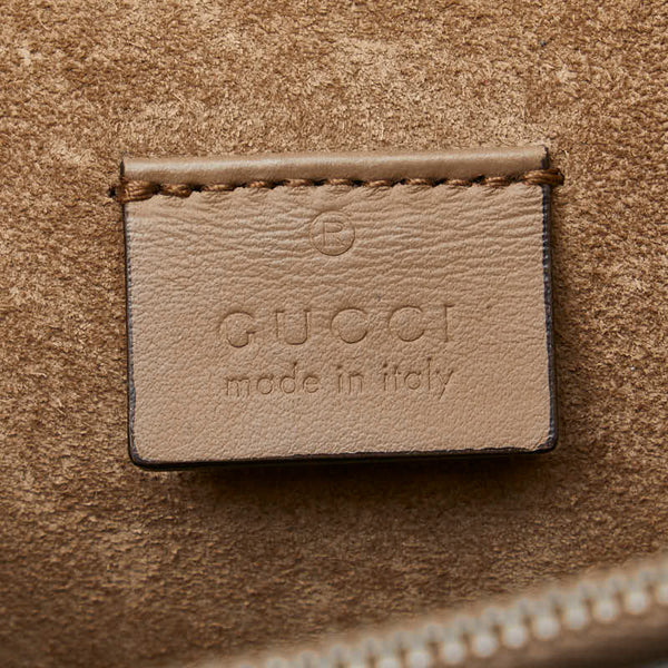 グッチ GGスプリーム デュオニュソス チェーン ショルダーバッグ 400249 ベージュ PVC レザー レディース GUCCI 【中古】