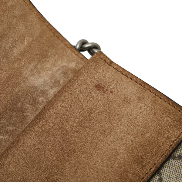 グッチ GGスプリーム デュオニュソス チェーン ショルダーバッグ 400249 ベージュ PVC レザー レディース GUCCI 【中古】