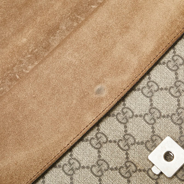 グッチ GGスプリーム デュオニュソス チェーン ショルダーバッグ 400249 ベージュ PVC レザー レディース GUCCI 【中古】