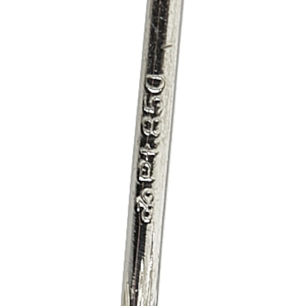 Pt850 プラチナ アイオライト 花 フラワー モチーフ ピアス レディース 【中古】