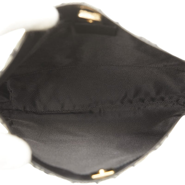 グッチ GGキャンバス チェーン ショルダーバッグ 001 4168 200047 ブラック ベージュ キャンバス プラスチック レディース GUCCI 【中古】